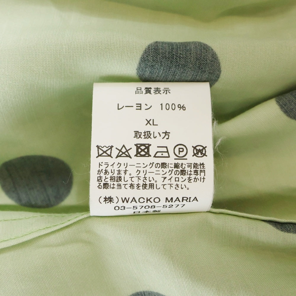 WACKO MARIA(ワコマリア) 24SS DOTS HAWAIIAN SHIRT TYPE-3 ハワイアンドット柄アロハ半袖シャツ 24SS-WMS-HI03 グリーン