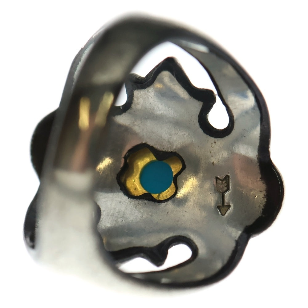 goro's(ゴローズ) 小金縄ターコイズ付きキャストリング シルバー/ゴールド