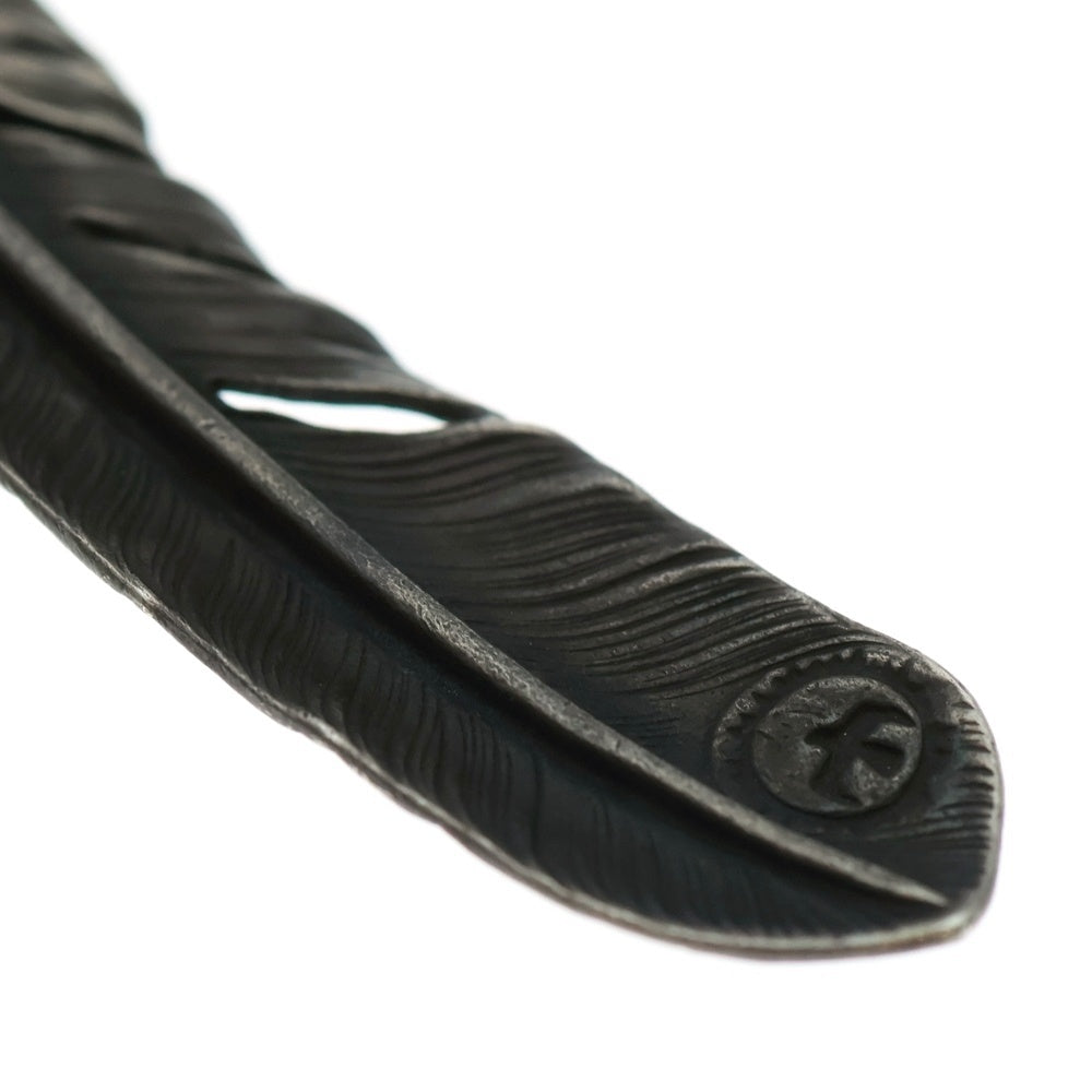 goro's(ゴローズ) 【オールド 初期キャスト】上金特大フェザー 右向き ペンダントトップ シルバー/ゴールド