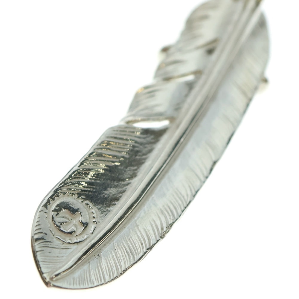 goro's(ゴローズ) 【新品】銀爪メタル付き特大フェザー 左向き ペンダントトップ シルバー/ゴールド