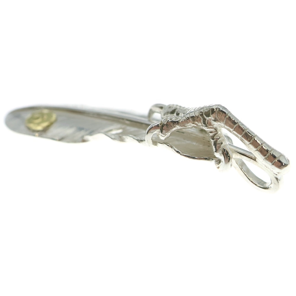 goro's(ゴローズ) 【新品】銀爪メタル付き特大フェザー 左向き ペンダントトップ シルバー/ゴールド