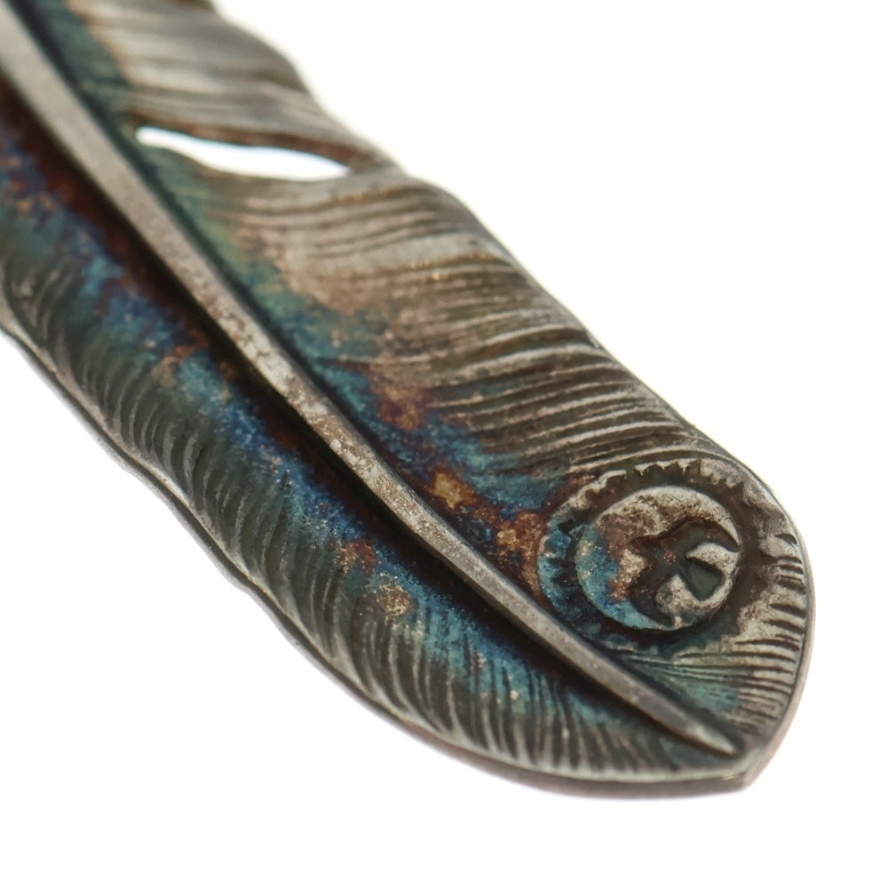 goro's(ゴローズ) 【現行】銀爪メタル付き特大フェザー 右向き ペンダントトップ シルバー/ゴールド