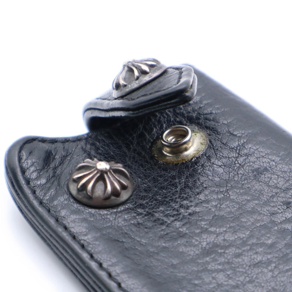 CHROME HEARTS(クロムハーツ) KEY CASE キーケース クロスボールボタン デストロイレザーキーケース ブラック