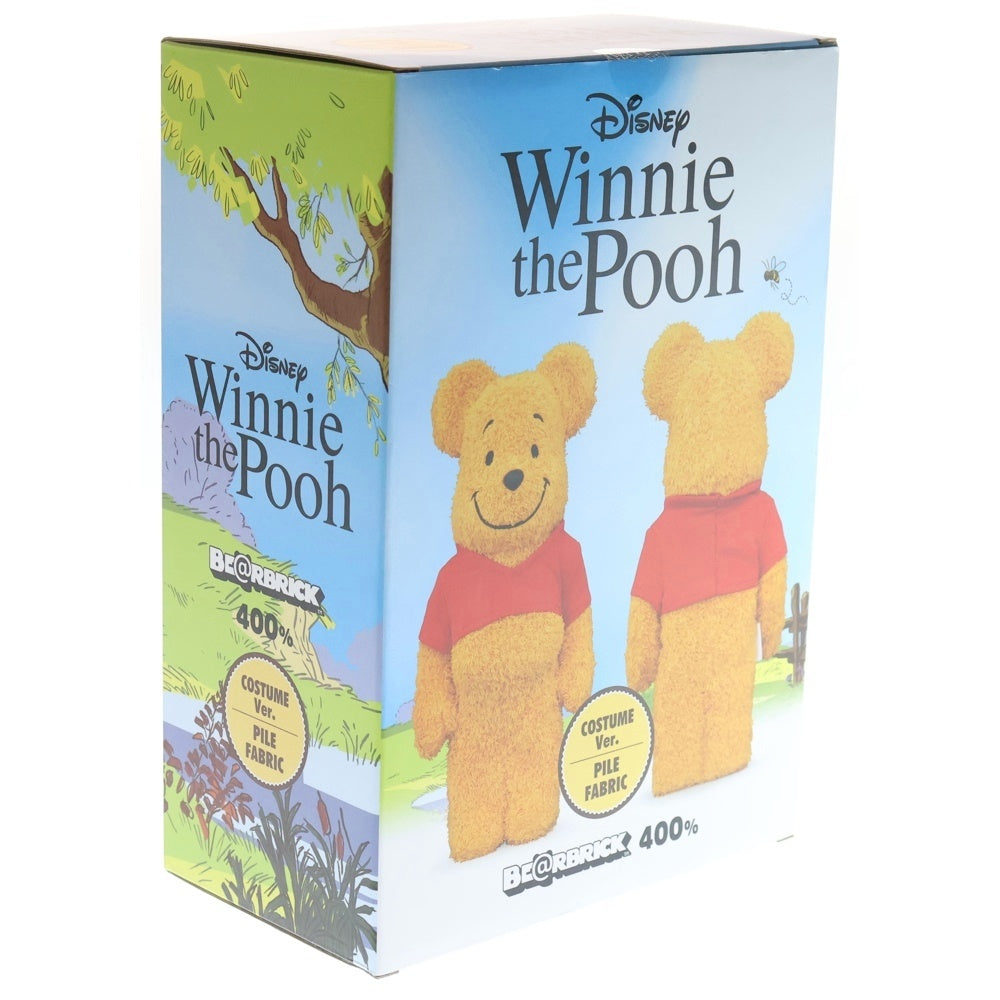 MEDICOM TOY(メディコムトイ) BE@RBRICK Winnie the Pooh COSTUME Ver. PILE FABRIC 400% ベアブリック クマのプーさん フィギュア 人形 イエロー/レッド