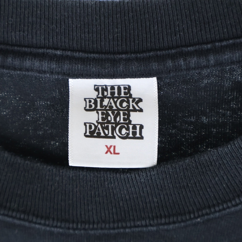 THE BLACK EYE PATCH(ブラックアイパッチ) ×tokyovitamin防音プリント 半袖Tシャツ ブラック