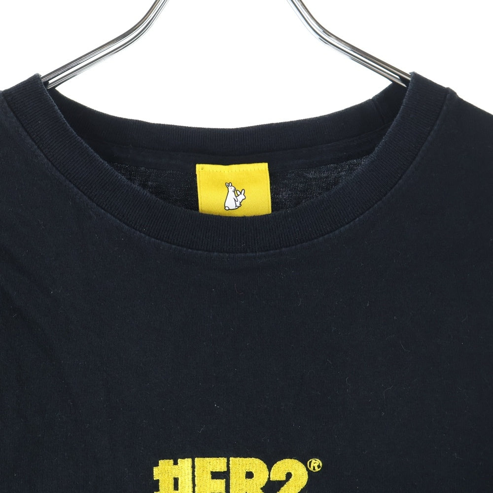 FR2(エフアールツー) Bunny Seduction 刺繍ロゴ 半袖Tシャツ ブラック