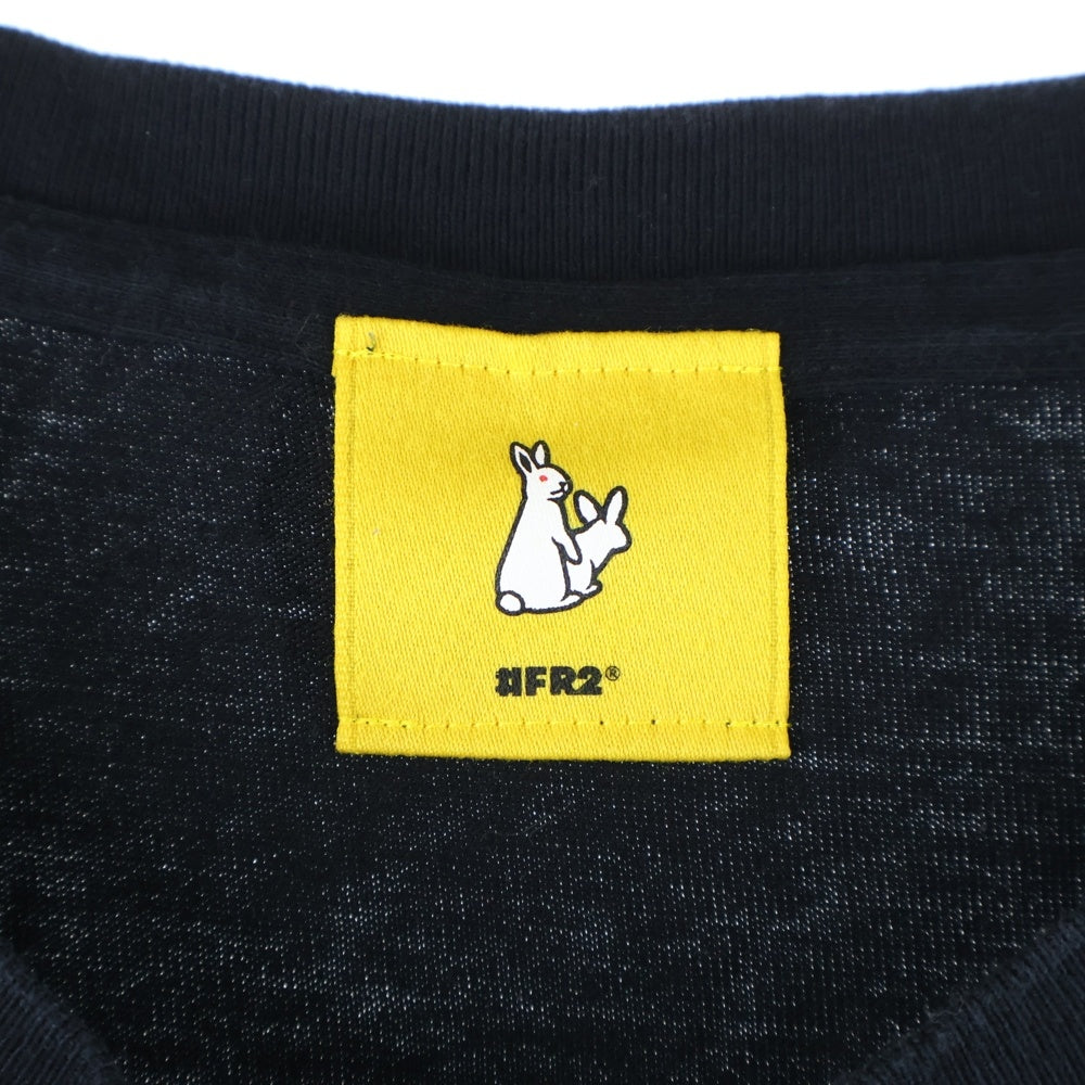 FR2(エフアールツー) Bunny Seduction 刺繍ロゴ 半袖Tシャツ ブラック