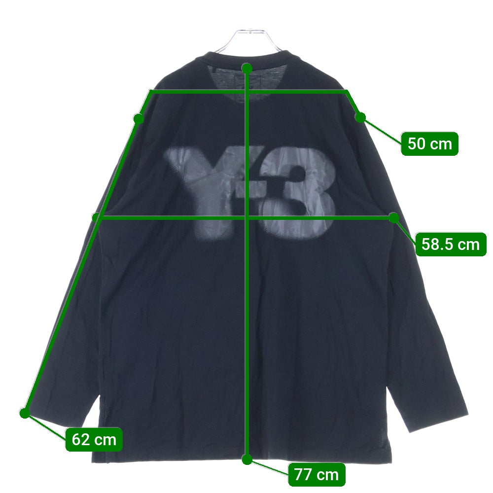 Y-3(ワイスリー) LOGO LS TEE バックロゴ ロングTシャツ ブラック JE9280