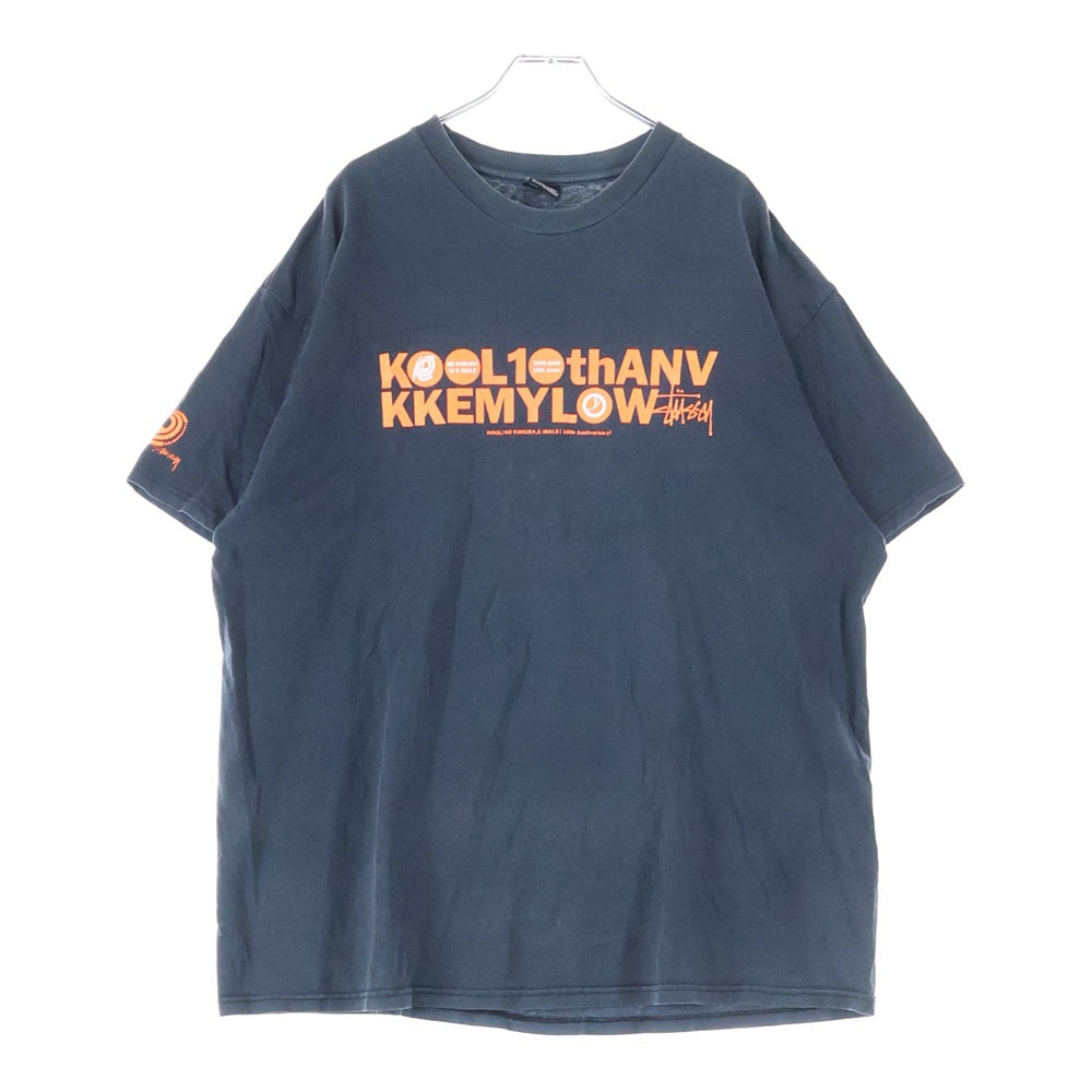 STUSSY(ステューシー) ×KO KIMURA KOOL 10周年記念 半袖Tシャツ ブラック/オレンジ