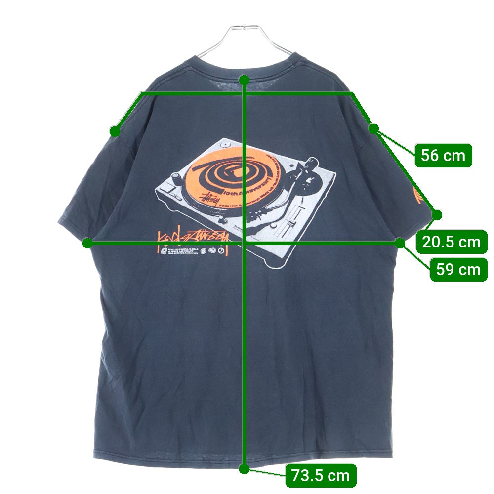 STUSSY(ステューシー) ×KO KIMURA KOOL 10周年記念 半袖Tシャツ ブラック/オレンジ