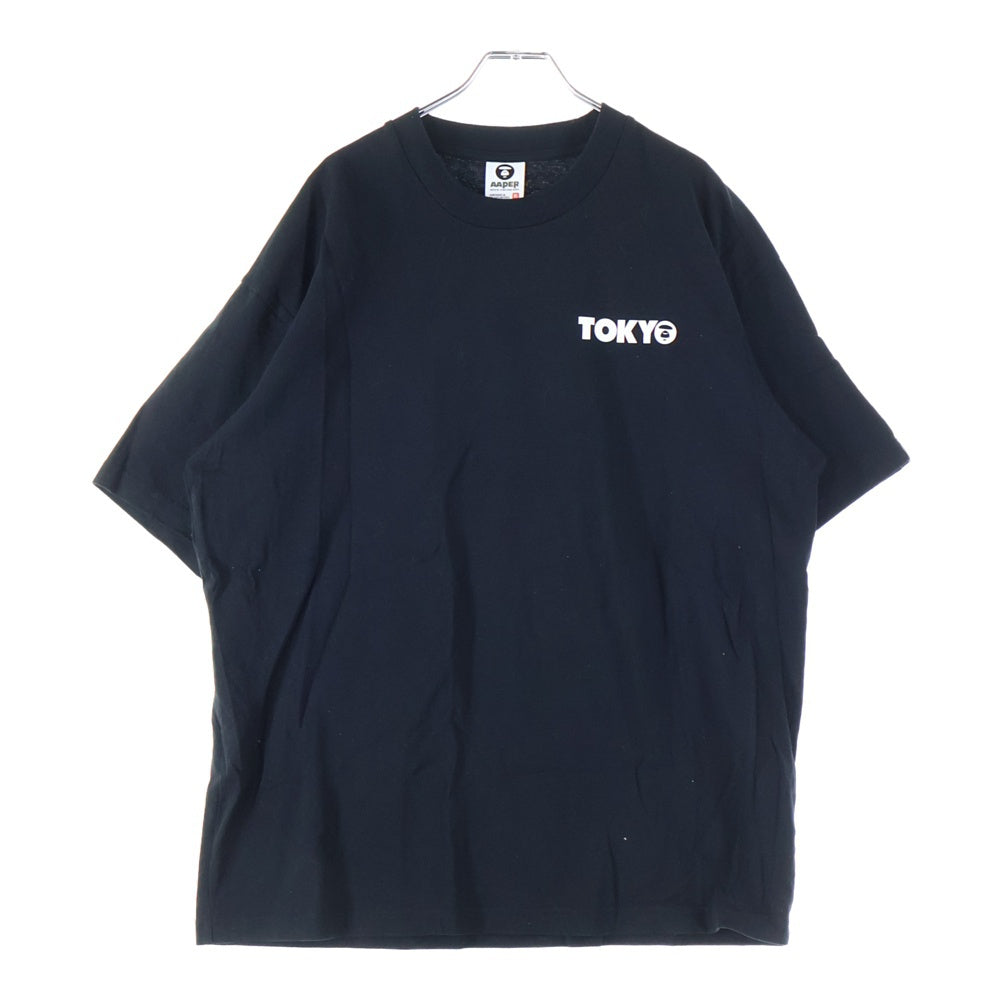 A BATHING APE(アベイシングエイプ) JAPAN EXCLUSIVE ラフォーレ原宿限定 ロゴプリント 半袖Tシャツ ブラック AAPTEM1763XXO