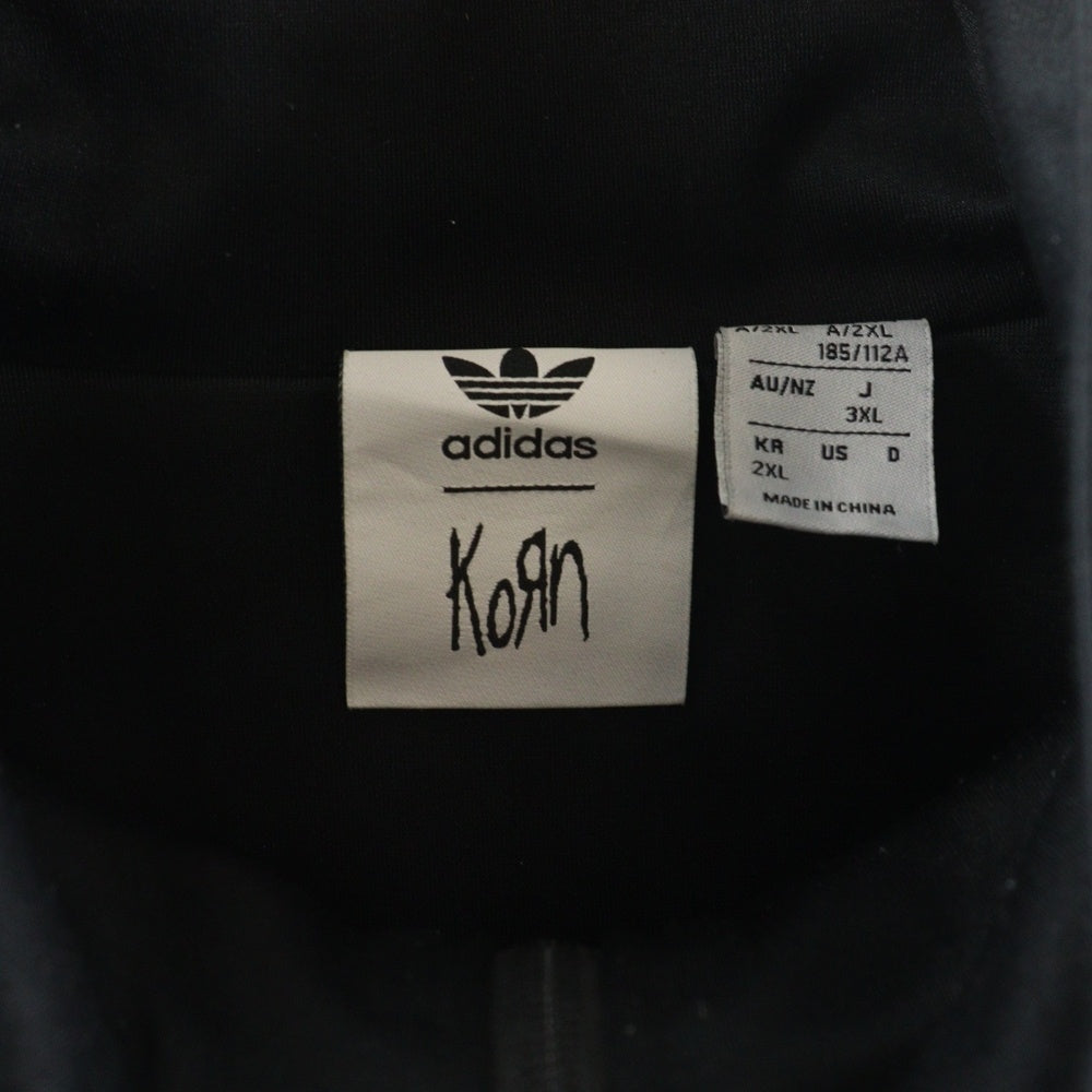 adidas(アディダス) ×Korn TRACK TOP JACKET KORN IN9109 ×コーン サイドライン トラックジャージジャケット ブラック