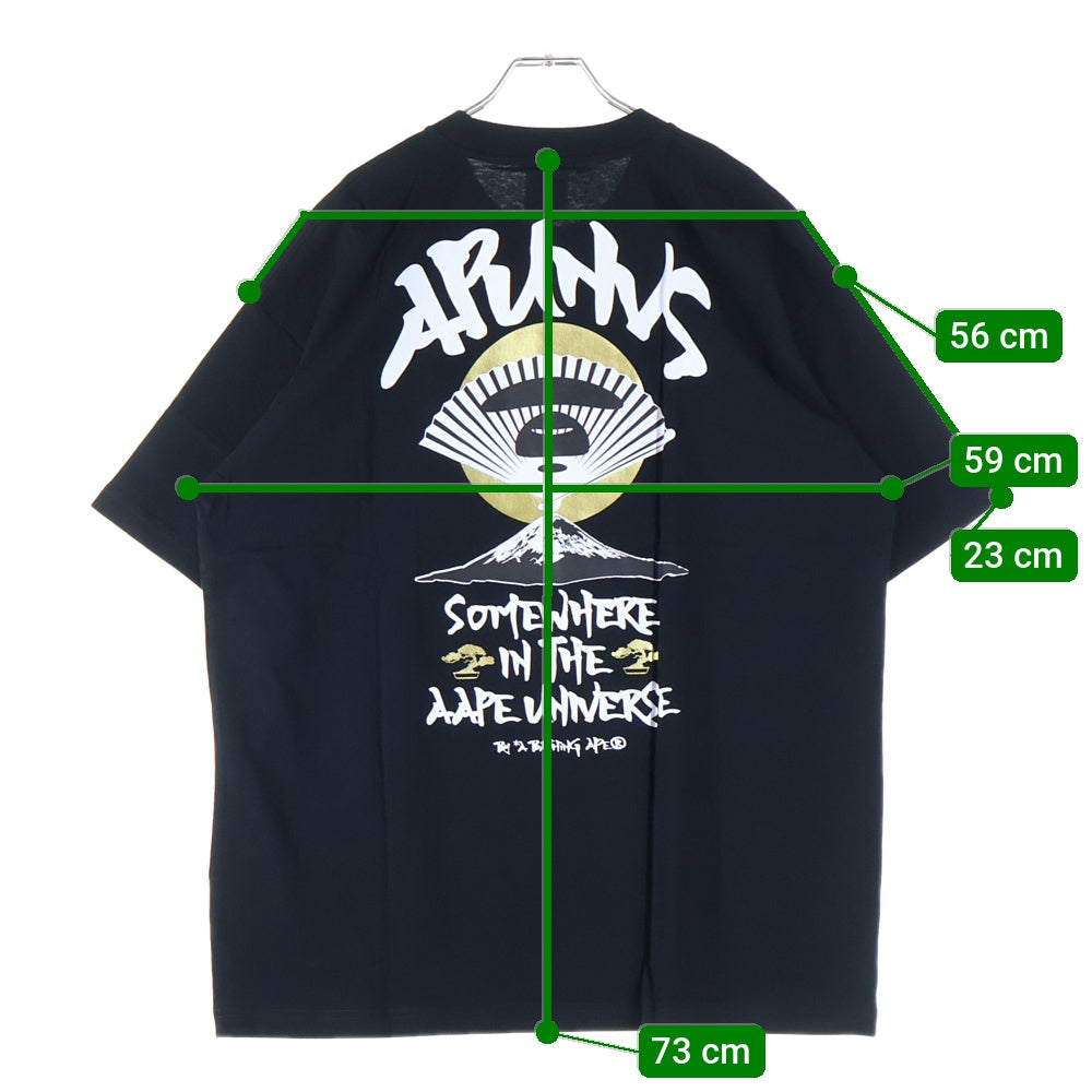 A BATHING APE(アベイシングエイプ) JAPAN EXCLUSIVE ラフォーレ原宿限定 ロゴプリント 半袖Tシャツ ブラック AAPTEM1767XXO