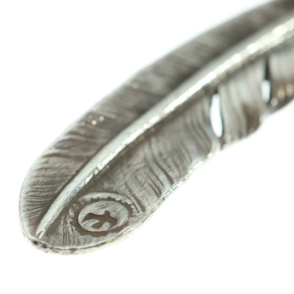 goro's(ゴローズ) 【現行】上銀特大フェザー 右向き ペンダントトップ シルバー