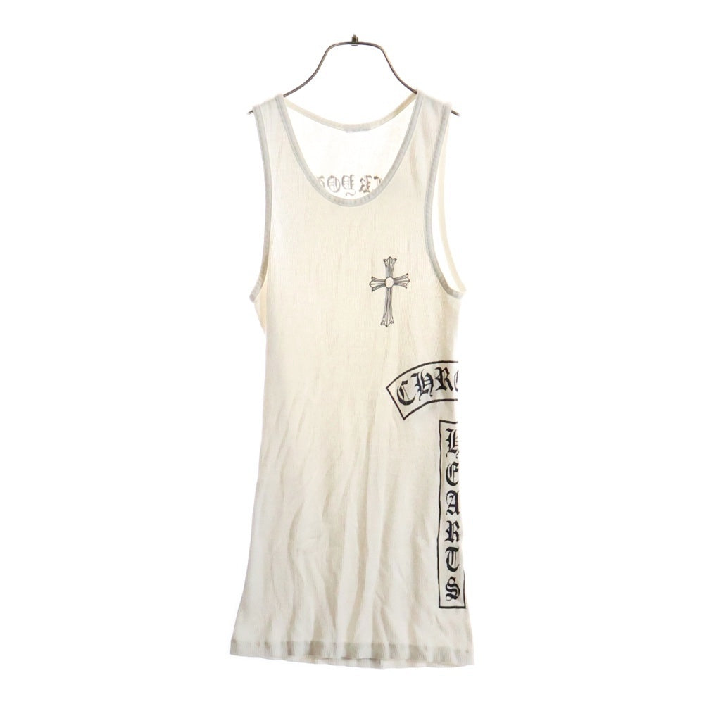 CHROME HEARTS(クロムハーツ) OLD FUCK YOU T BAR TANK TOP ファックユー Tバー CHクロス タンクトップ ノースリーブ ホワイト