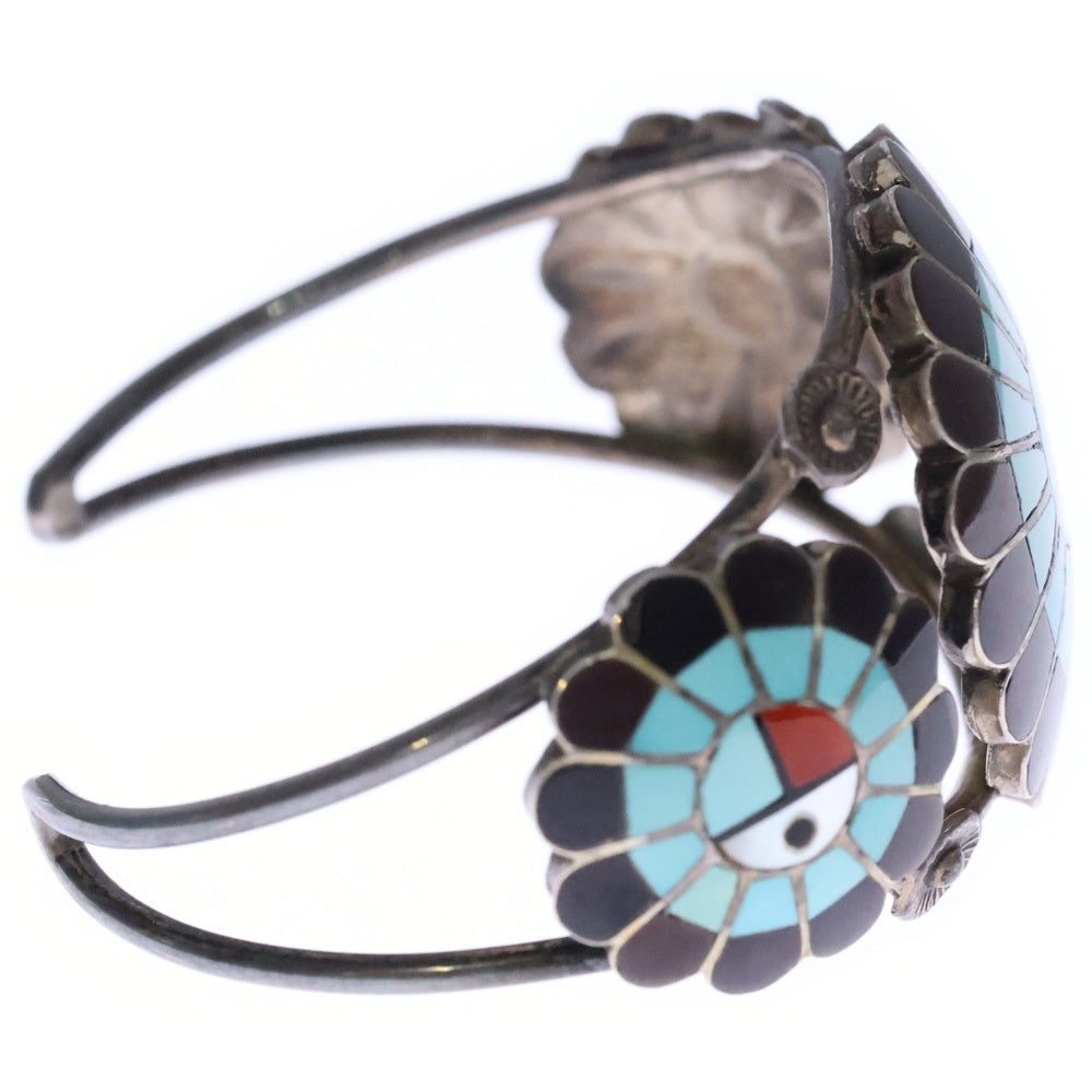 INDIAN JEWELRY(インディアンジュエリー) ズニ族 Larry&Lorinda Dickson ラリー&ローリン・ディクソンバングル シルバー