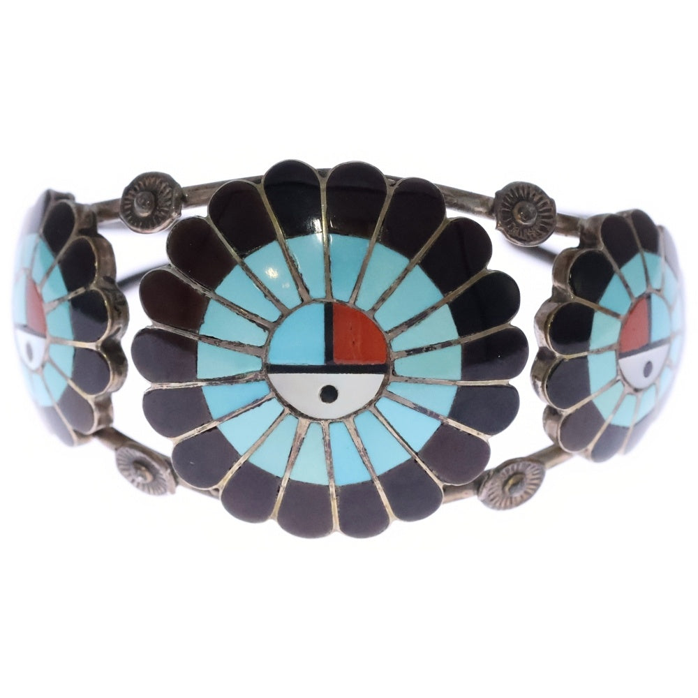 INDIAN JEWELRY(インディアンジュエリー) ズニ族 Larry&Lorinda Dickson ラリー&ローリン・ディクソンバングル シルバー