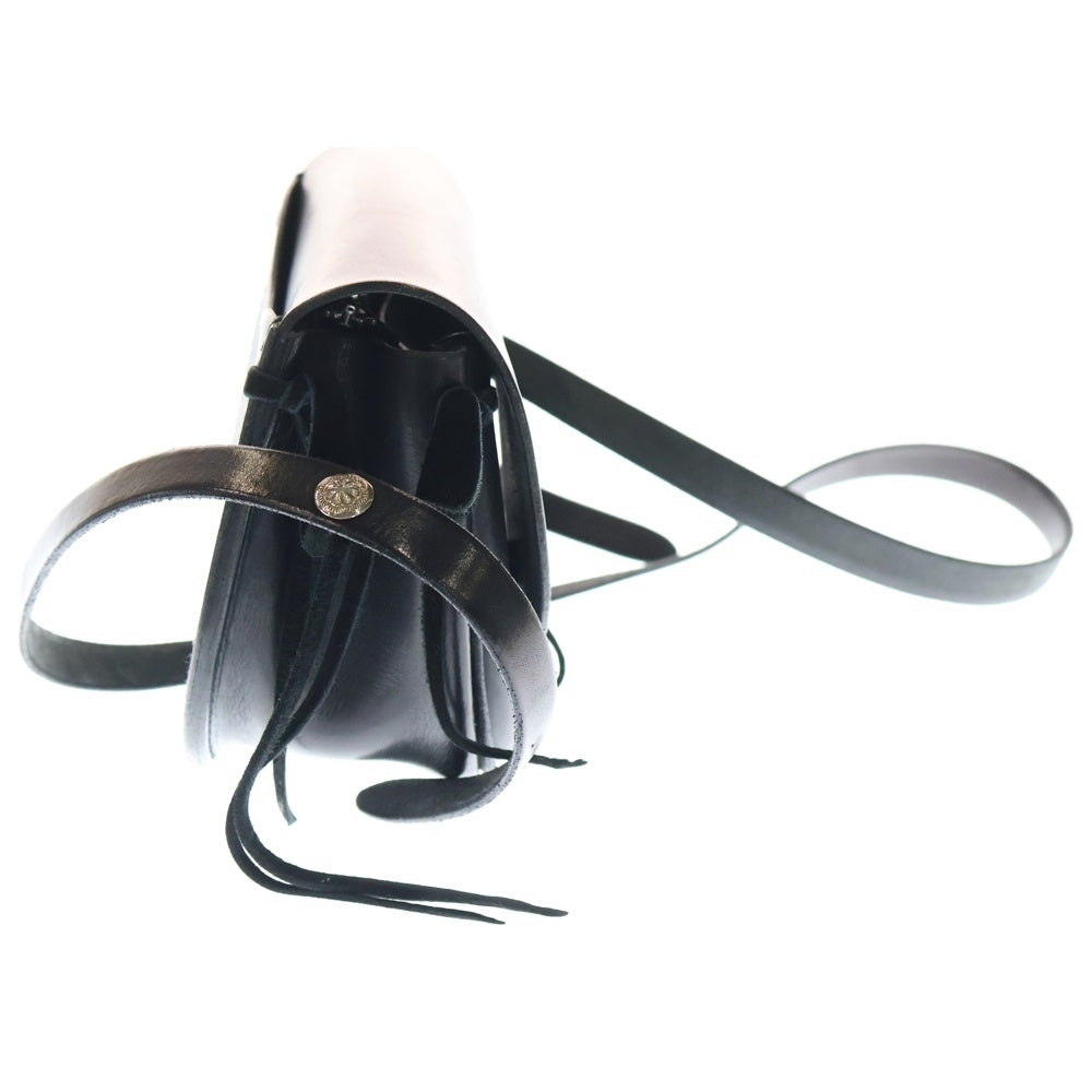 goro's(ゴローズ) K18フラワーコンチョ付きレザーバケットバッグ ブラック