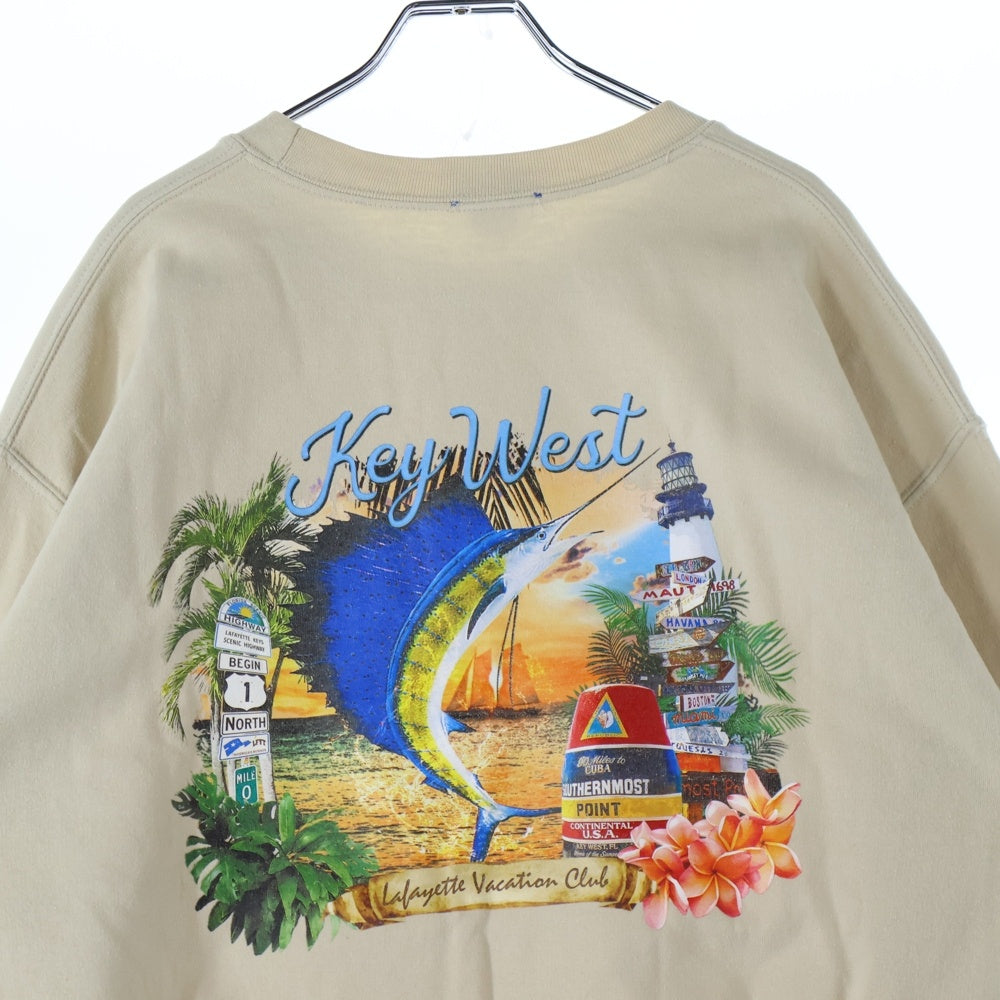 Lafayette(ラファイエット) VACATION CLUB KEY WEST TOUR CREWNECK バケーションクラブキーウエストスウェットトレーナー LA220707 ベージュ