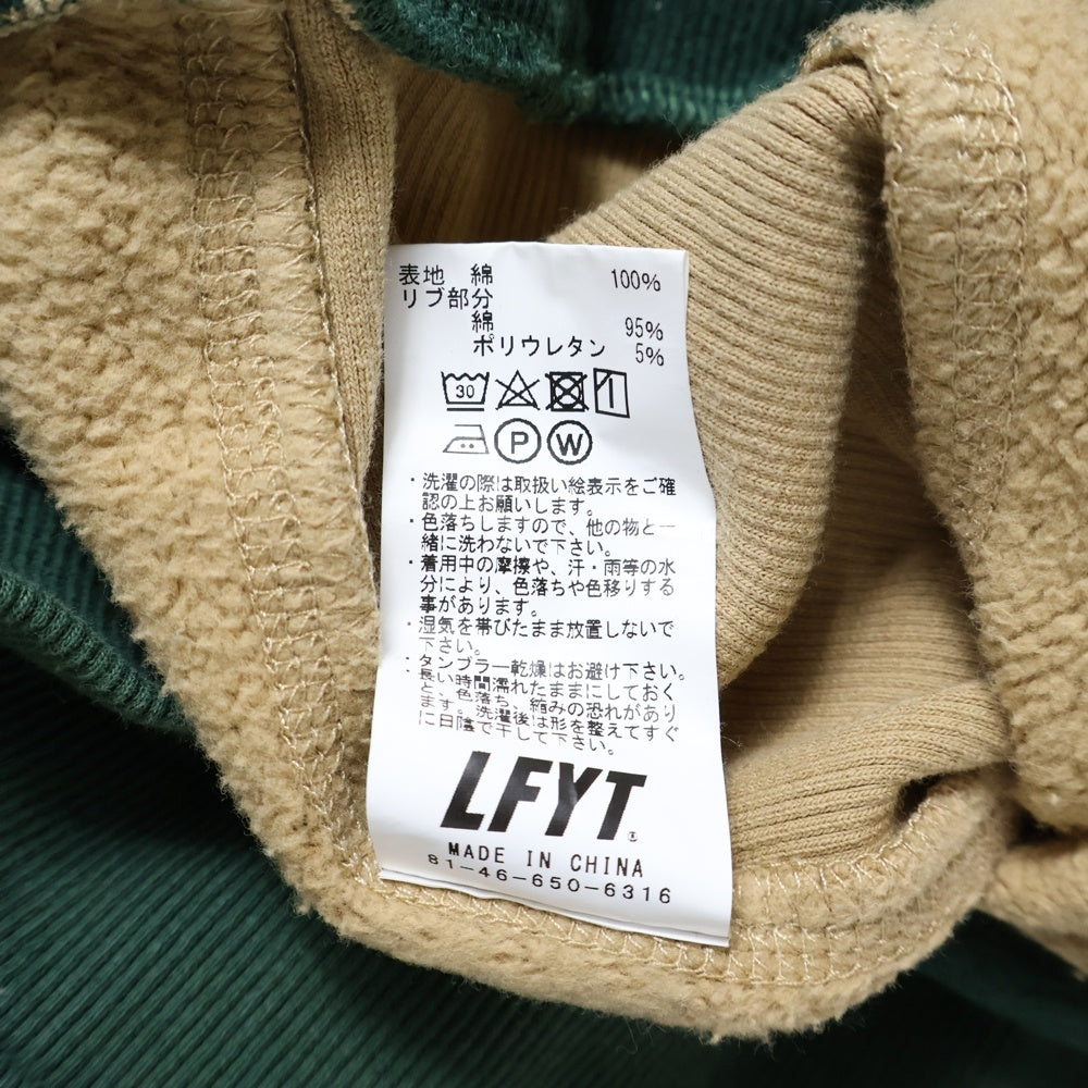 Lafayette(ラファイエット) 2 TONE ARCH LOGO US COTTON CREWNECK 2トーンアーチロゴスウェットトレーナー LA220708 グリーン/ベージュ