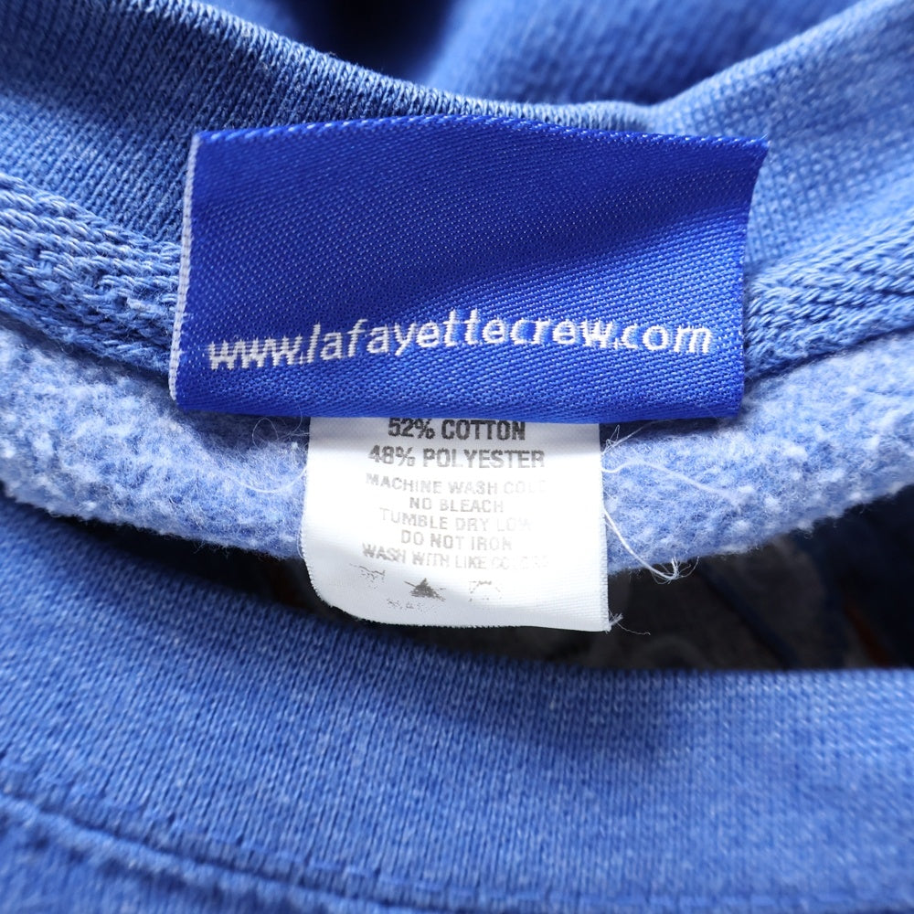 Lafayette(ラファイエット) KEEP FRESH CREWNECK ロゴスウェットトレーナー ブルー