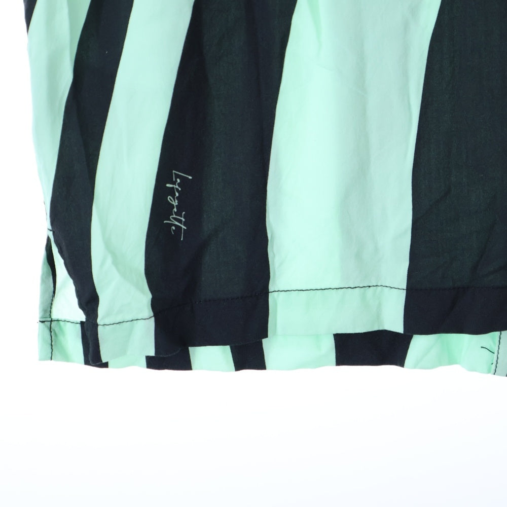 Lafayette(ラファイエット) DISTORTED STRIPE S/S SHIRT ストライプ半袖シャツ LS230207 グリーン