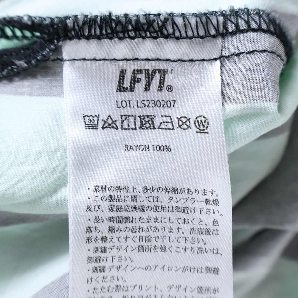 Lafayette(ラファイエット) DISTORTED STRIPE S/S SHIRT ストライプ半袖シャツ LS230207 グリーン