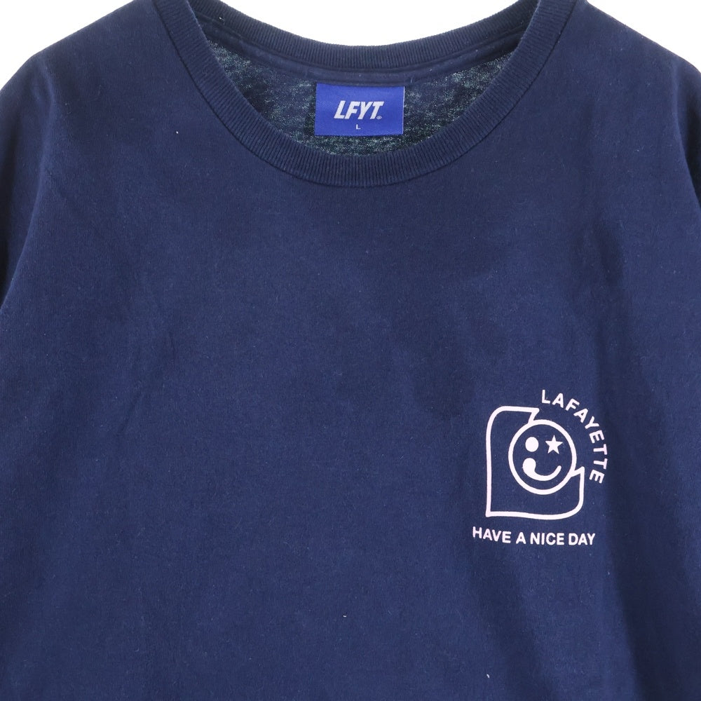 Lafayette(ラファイエット) HAVE A NICE DAY TEE ロゴプリント半袖Tシャツ LA240110 ネイビー
