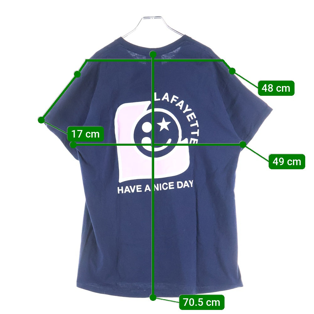 Lafayette(ラファイエット) HAVE A NICE DAY TEE ロゴプリント半袖Tシャツ LA240110 ネイビー
