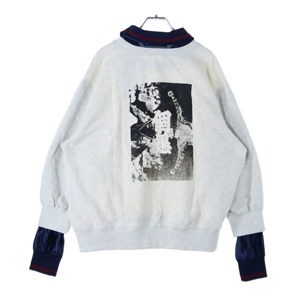 COGNOMEN(コグノーメン) COGNOMEN コグノーメン UNIFORM LAYERED SWEAT SHIRT ユニフォームレイヤードスウェットトレーナー UN-SW-U01 グレー