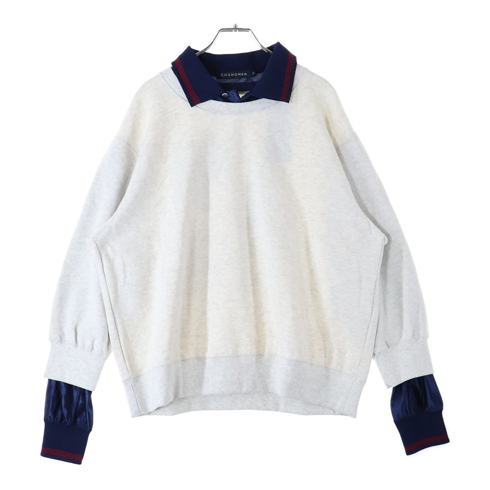 COGNOMEN(コグノーメン) COGNOMEN コグノーメン UNIFORM LAYERED SWEAT SHIRT ユニフォームレイヤードスウェットトレーナー UN-SW-U01 グレー