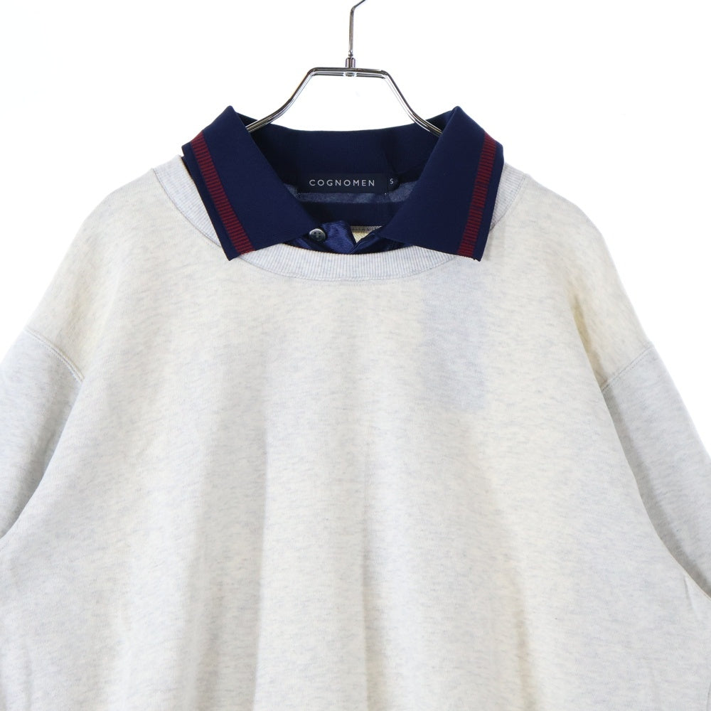 COGNOMEN(コグノーメン) COGNOMEN コグノーメン UNIFORM LAYERED SWEAT SHIRT ユニフォームレイヤードスウェットトレーナー UN-SW-U01 グレー