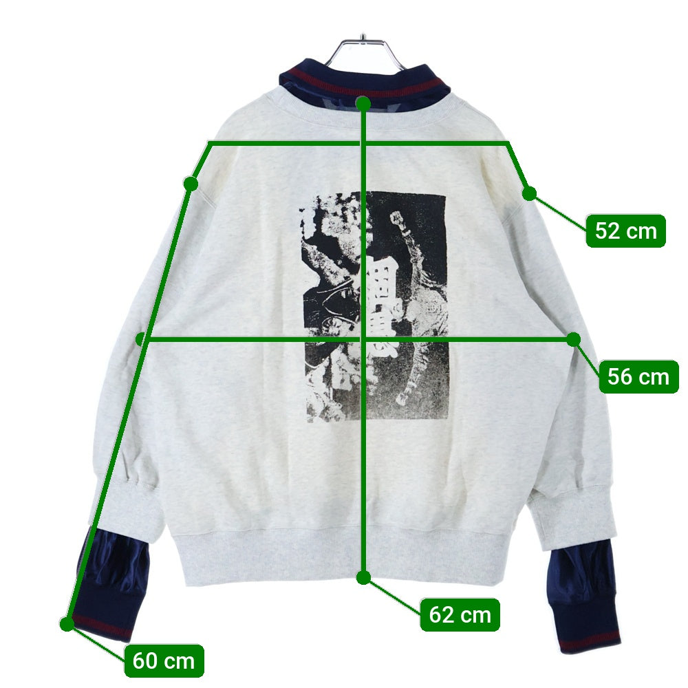 COGNOMEN(コグノーメン) COGNOMEN コグノーメン UNIFORM LAYERED SWEAT SHIRT ユニフォームレイヤードスウェットトレーナー UN-SW-U01 グレー