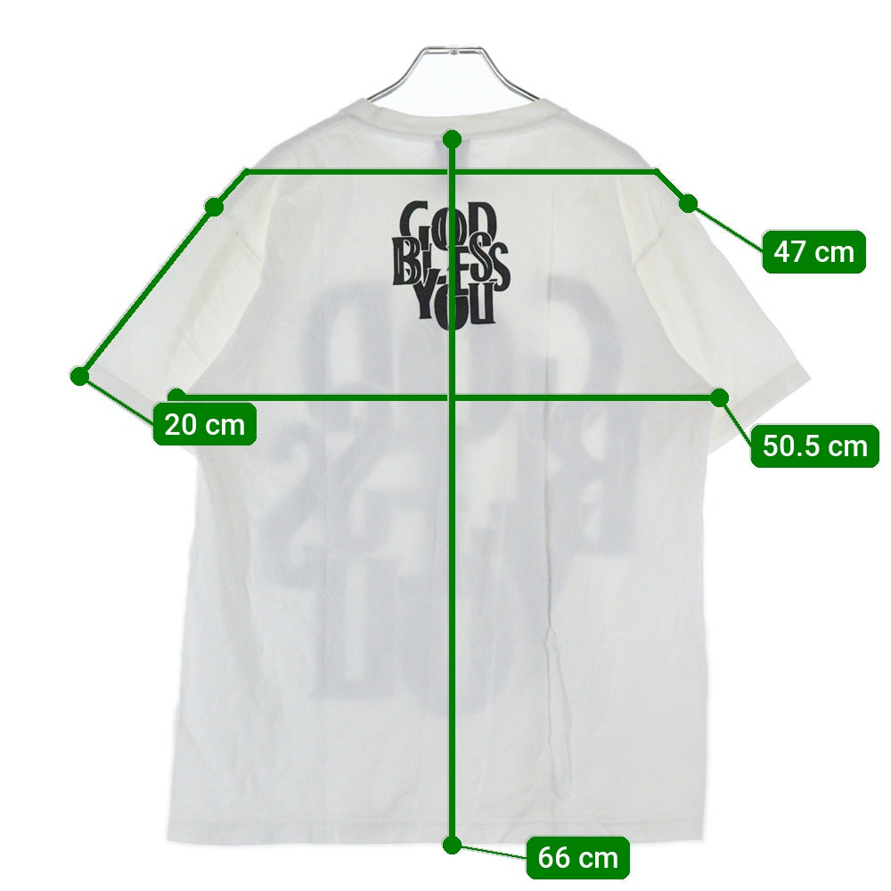 EXAMPLE(エグザンプル) GOD BLESS YOU TEE ゴッドブレスユー プリント半袖Tシャツ ホワイト