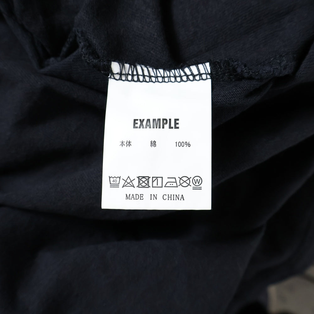 EXAMPLE(エグザンプル) オーバーサイズロゴポケット半袖Tシャツ カットソー ブラック