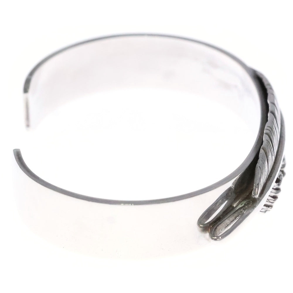 TADY & KING(タディアンドキング) 特大SVフェザー平打ちバングルK18ロングホーン