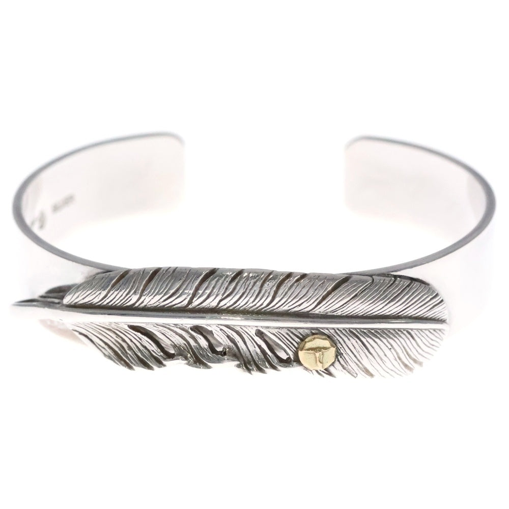 TADY & KING(タディアンドキング) 特大SVフェザー平打ちバングルK18ロングホーン