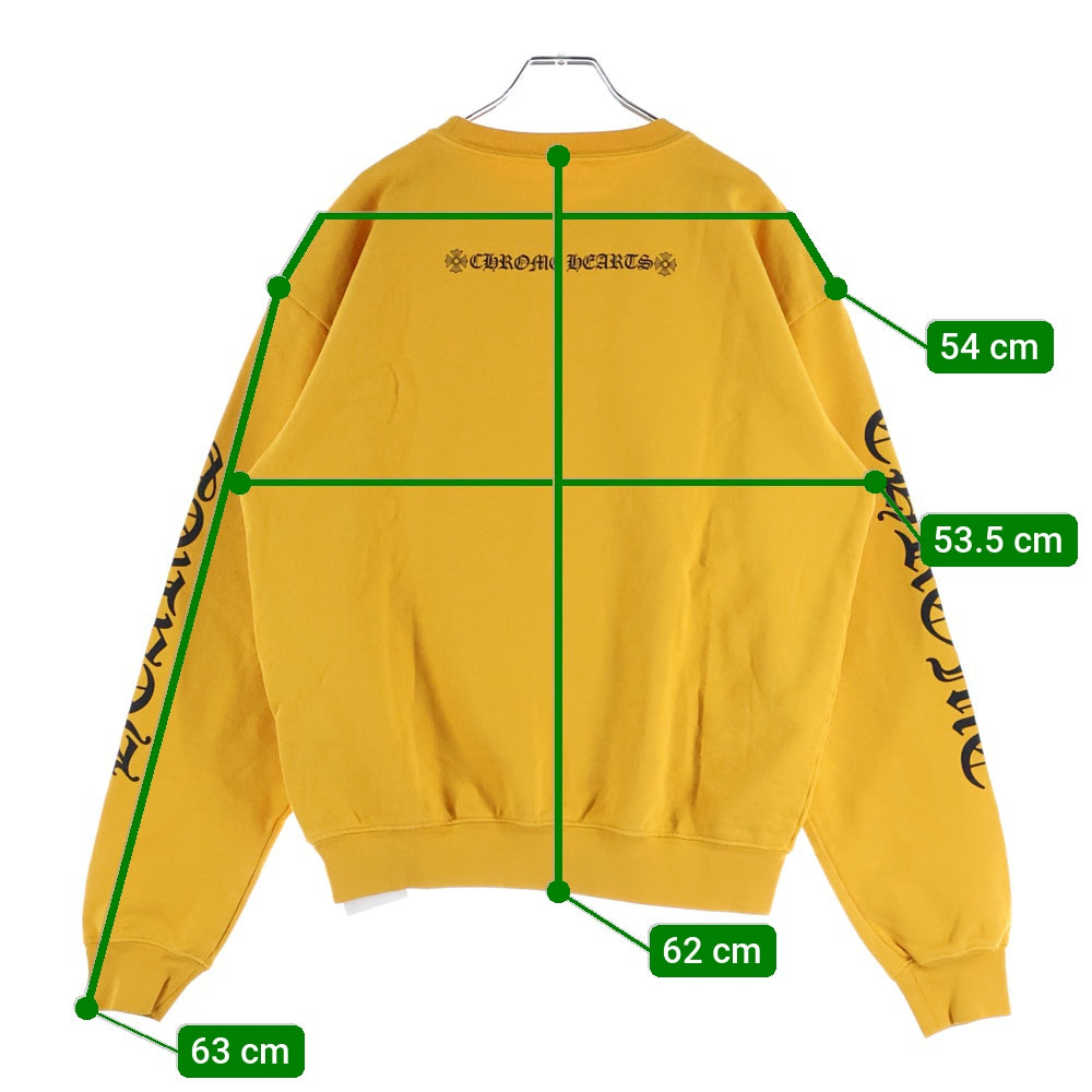 CHROME HEARTS(クロムハーツ) SWTSHRT CREWNECK アームロゴ スウェットクルーネックトレーナー マスタード