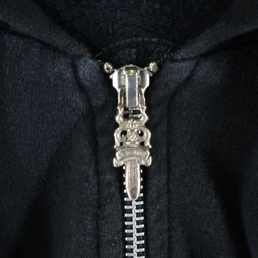 CHROME HEARTS(クロムハーツ) MALIBU CH PLUS DAGGER HD ZIP マリブ限定 CHプラス バックダガープリント ジップアップフーディーパーカー ブラック