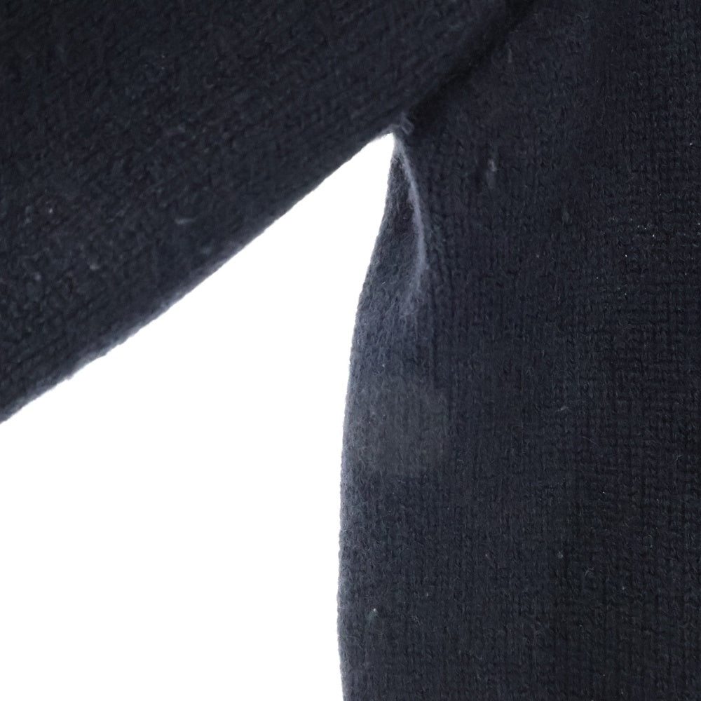 CHROME HEARTS(クロムハーツ) Y NOT クロスパッチ付きカシミアニットロングパーカー ブラック