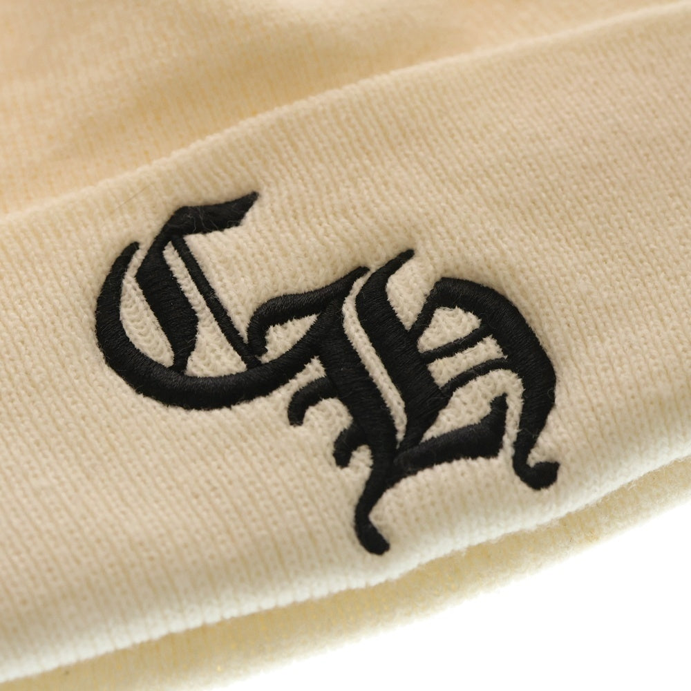 CHROME HEARTS(クロムハーツ) WATCH CAP ワッチキャップ CHロゴ刺繍ビーニー ニットキャップ 帽子 ホワイト
