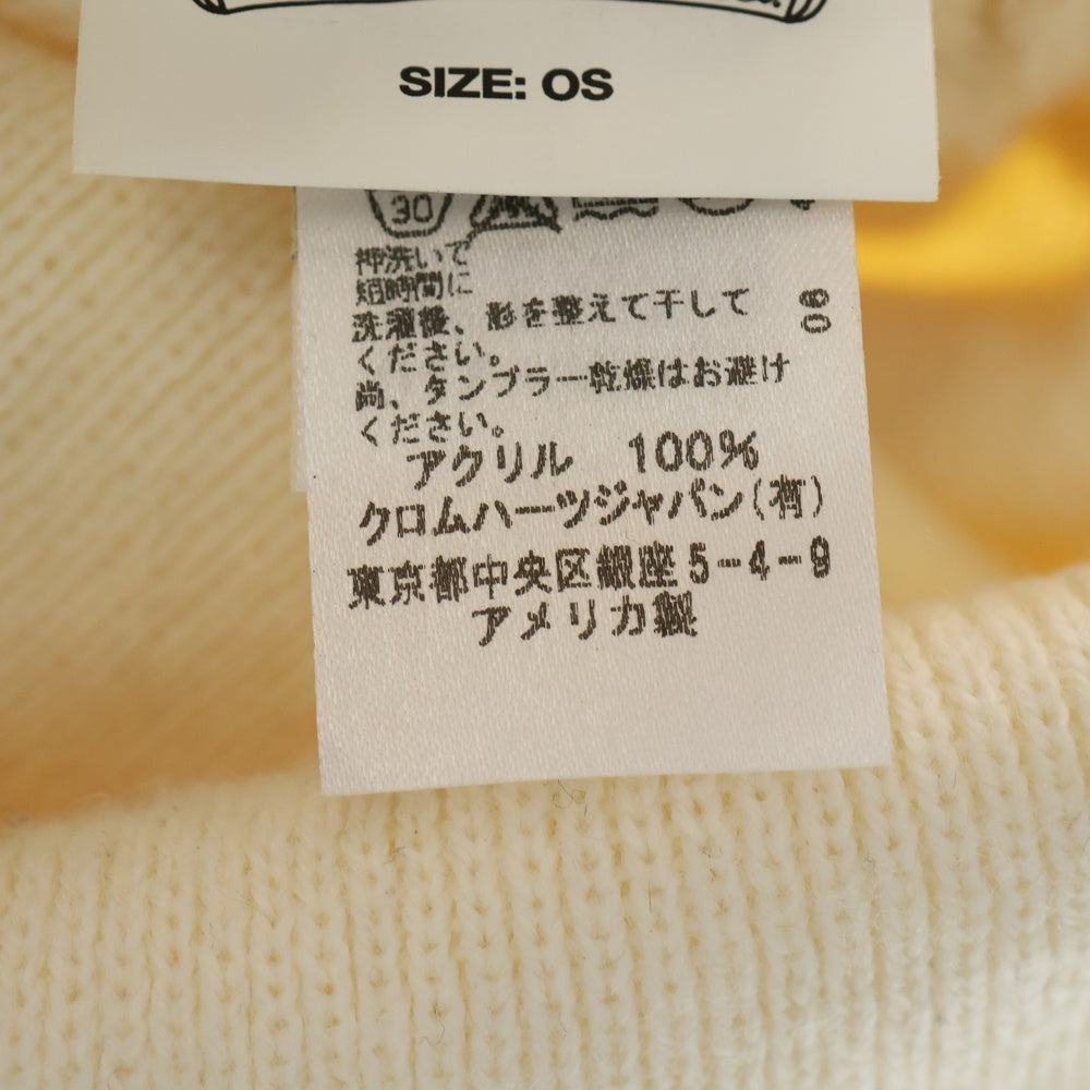 CHROME HEARTS(クロムハーツ) WATCH CAP ワッチキャップ CHロゴ刺繍ビーニー ニットキャップ 帽子 ホワイト