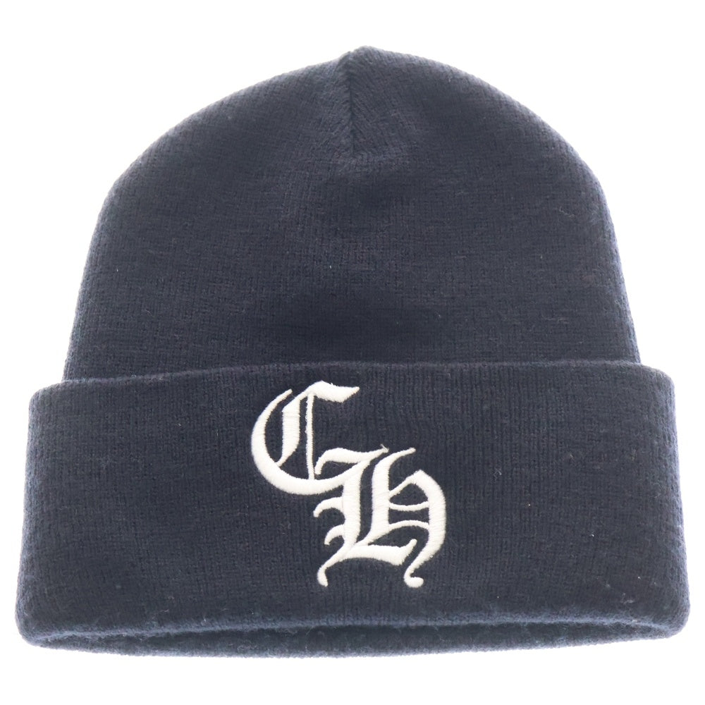 CHROME HEARTS(クロムハーツ) WOOL WATCH CAP ワッチキャップ CHロゴ刺繍ビーニー ニットキャップ 帽子 ブラック