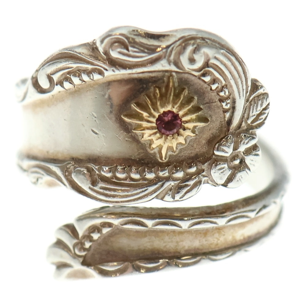 ARIZONA FREEDOM(アリゾナフリーダム) R-57a 太陽神トルマリン付き スプーンリング小 シルバーゴールド