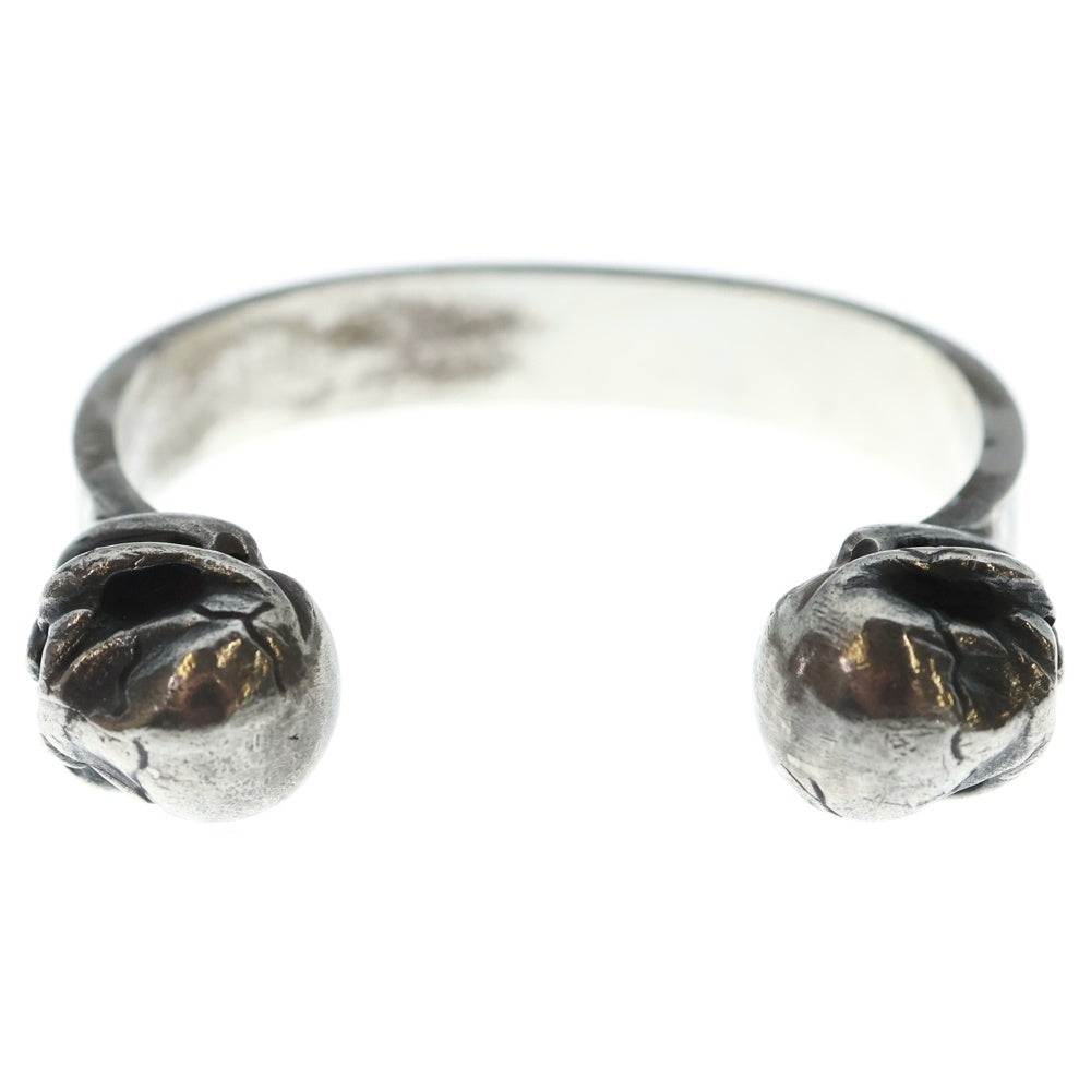 STOP LIGHT(ストップライト) 2スカルK18メタル付きバングル シルバー/ゴールド