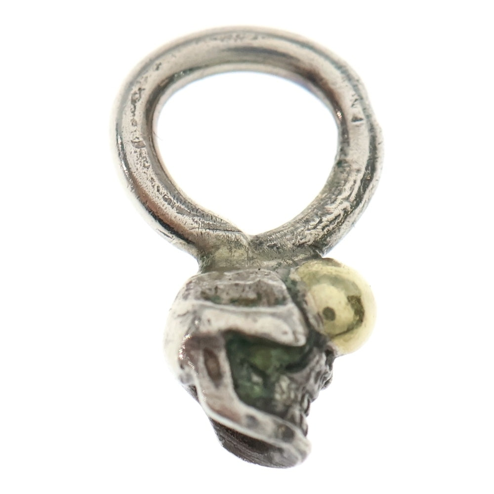 STOP LIGHT(ストップライト) K18付きミニスカル ネックレストップ シルバー/ゴールド