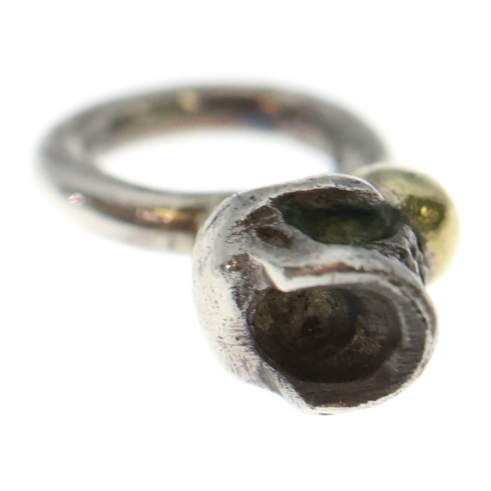 STOP LIGHT(ストップライト) K18付きミニスカル ネックレストップ シルバー/ゴールド