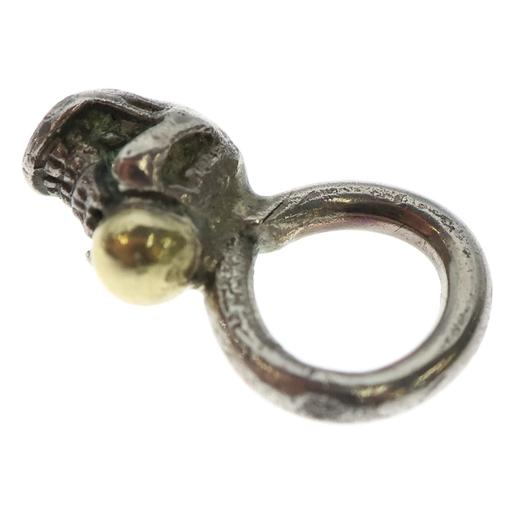 STOP LIGHT(ストップライト) K18付きミニスカル ネックレストップ シルバー/ゴールド