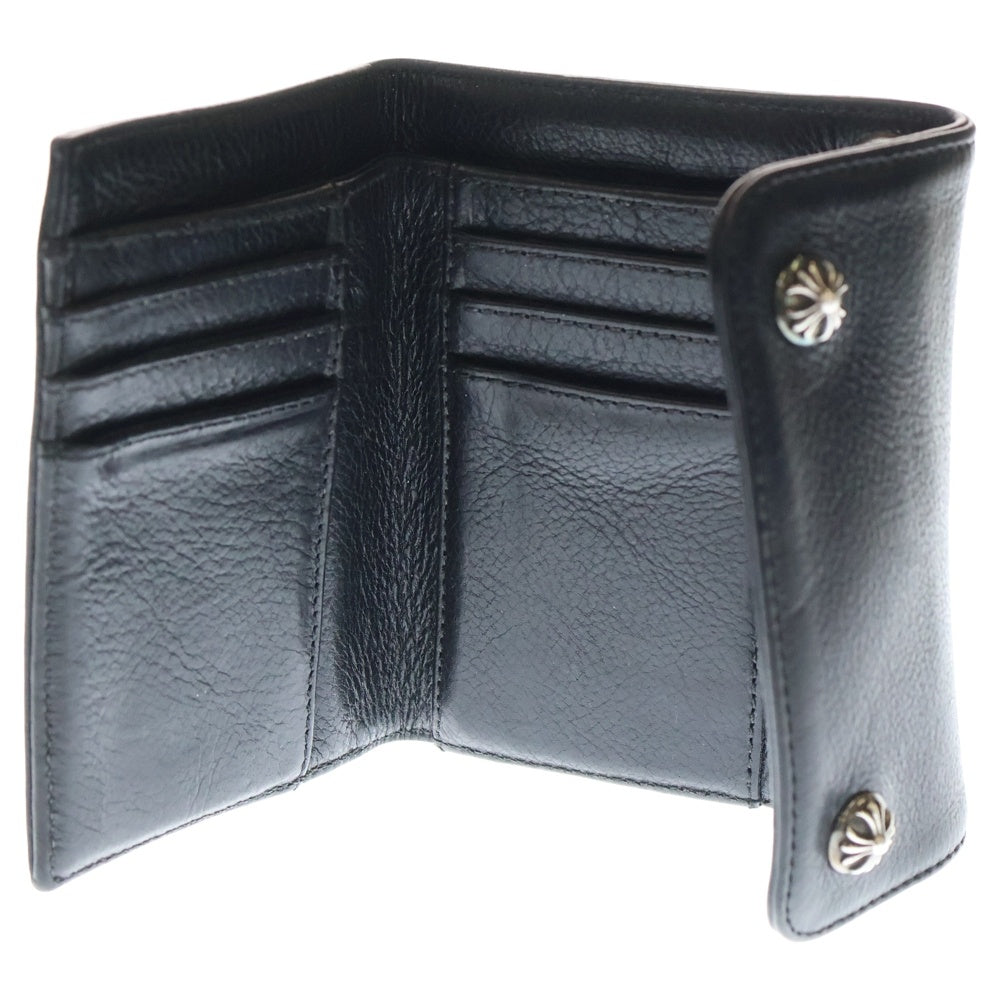CHROME HEARTS(クロムハーツ) WAVE MINI ウェーブミニ レザーウォレット 財布 ブラック