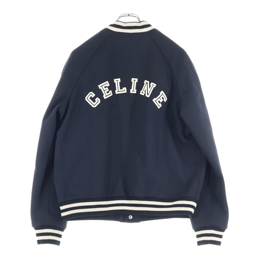 CELINE(セリーヌ) 24AW TEDDY COLLEGE BOMBER テディカレッジロゴボンバージャケット 2V86W896C.38NO ブラック
